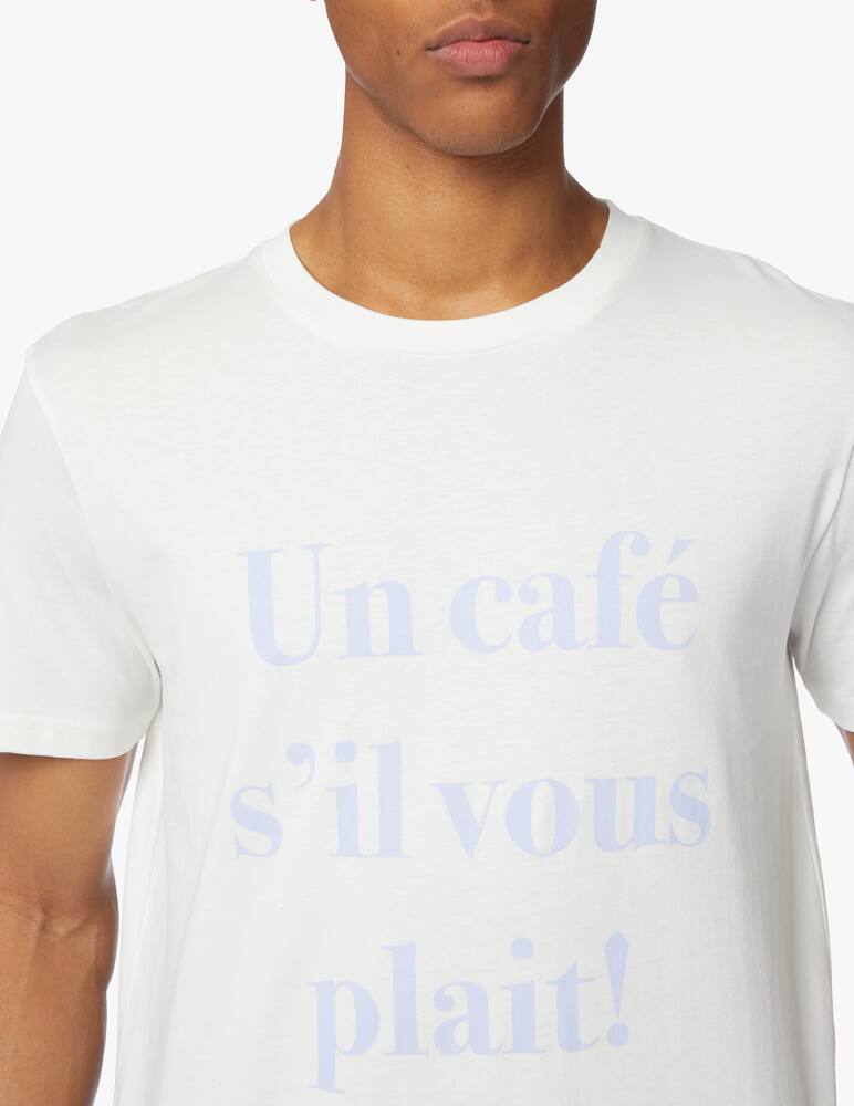 rinascente Les Petits Basics T-shirt cafe sil vous plait - white