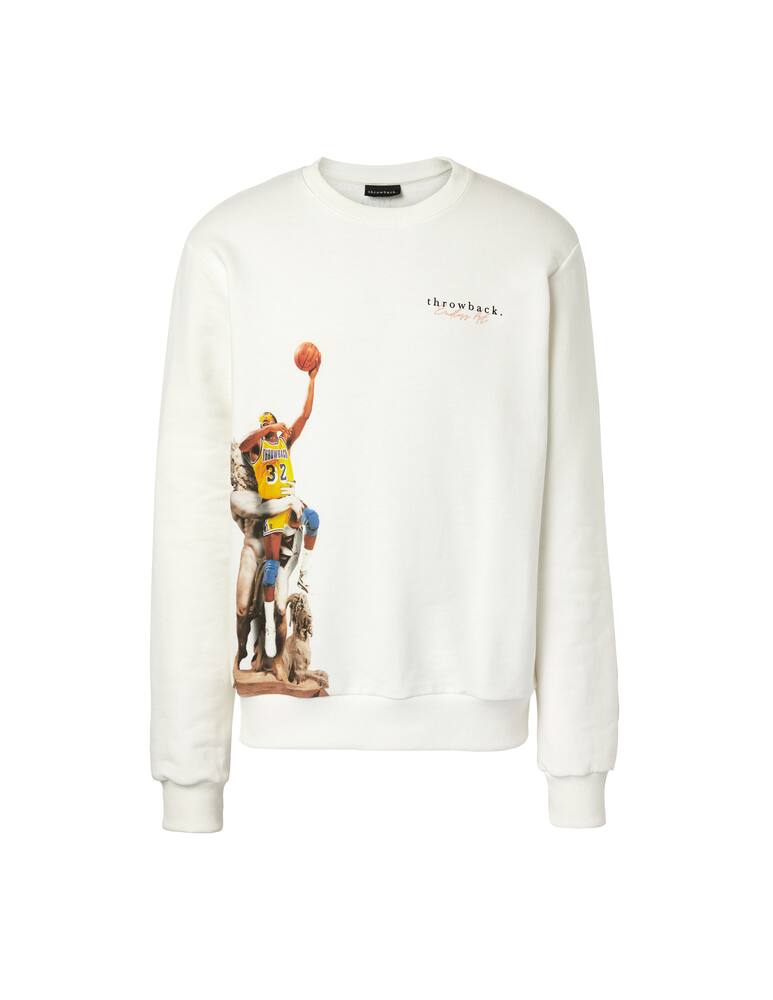 rinascente Throwback Felpa girocollo jordan statua - bianco
