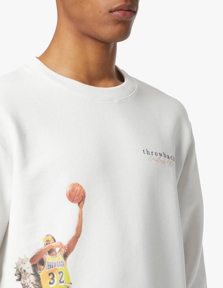 rinascente Throwback Felpa girocollo jordan statua - bianco