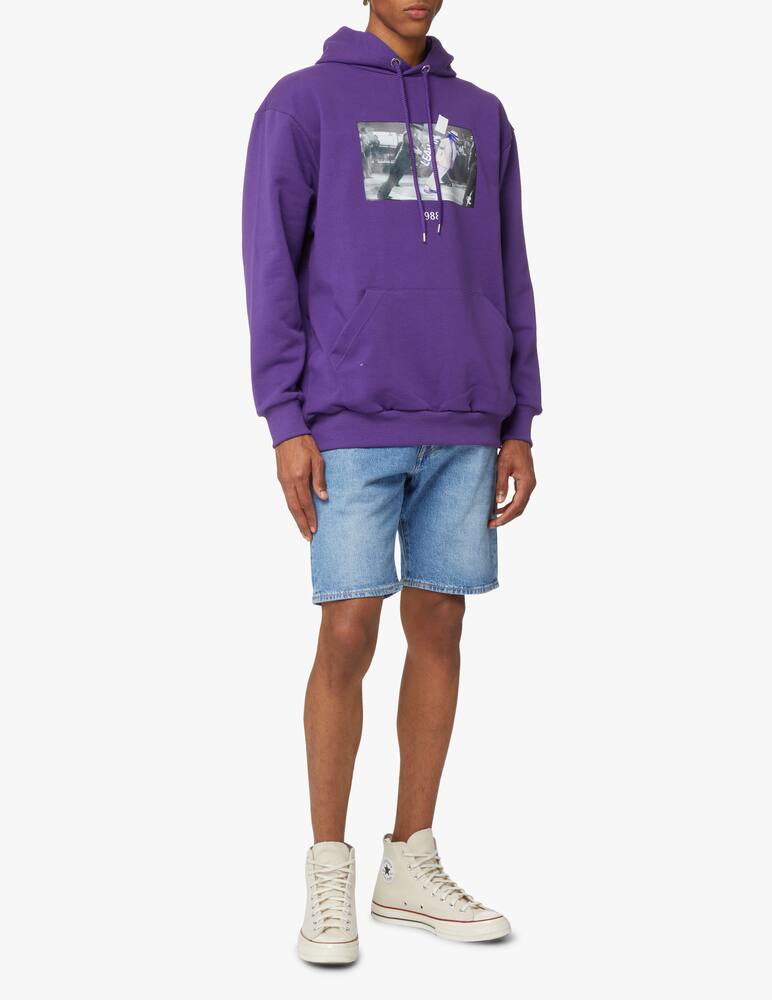rinascente Throwback Smooth hoodie - violet