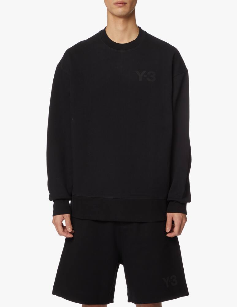rinascente Adidas Y-3 Felpa girocollo classica logo frontale - nero
