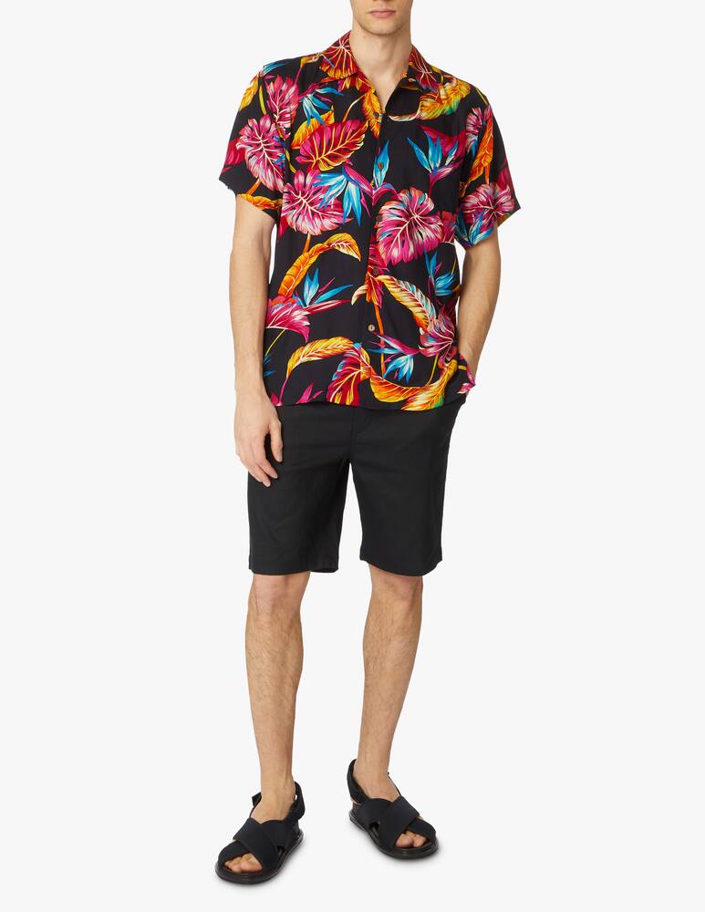 rinascente Karmakula Camicia manica corta hawaiana nevada leaf - rosa