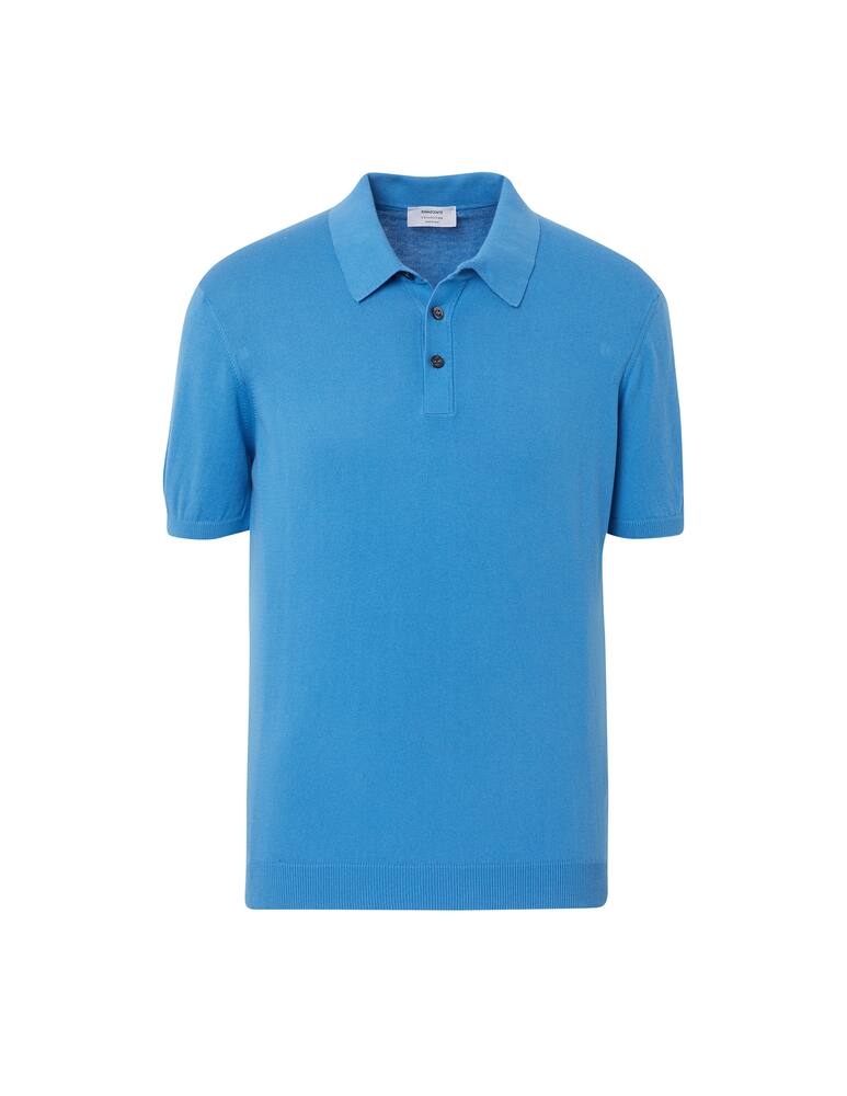 rinascente Pure Cashmere Polo manica corta in cotone - blu