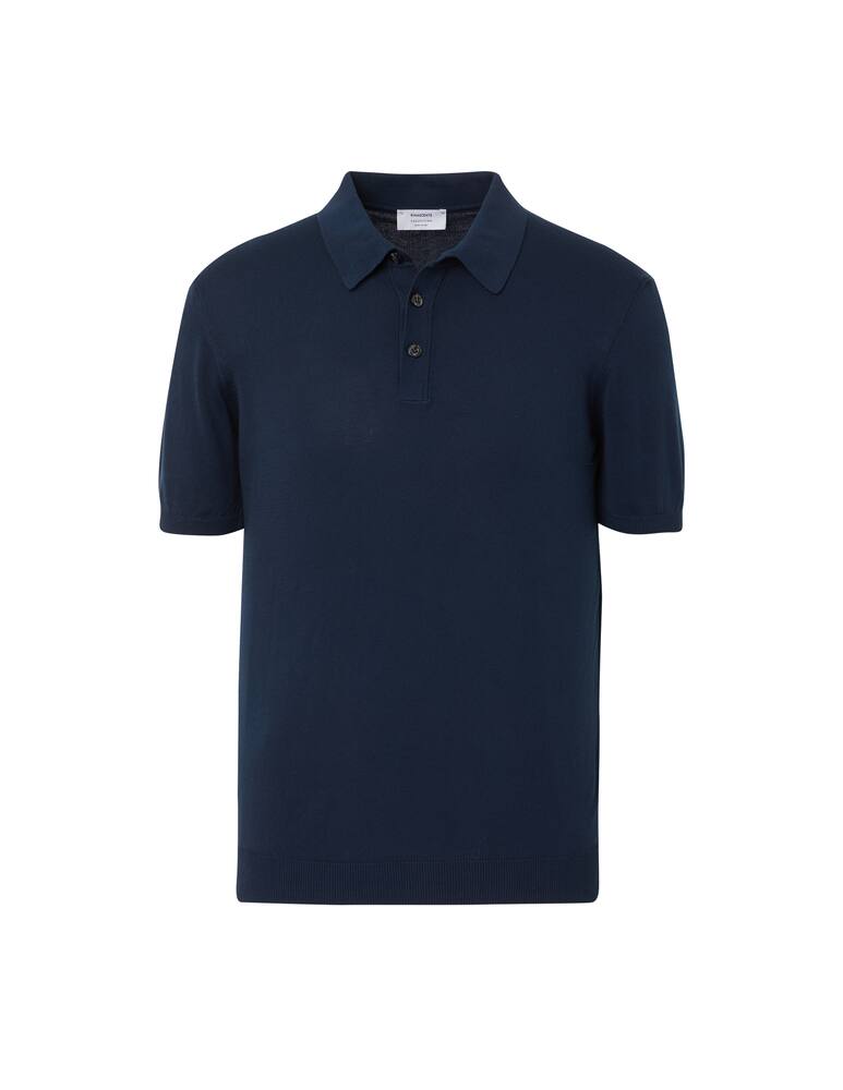 rinascente Pure Cashmere Polo manica corta in cotone - blu