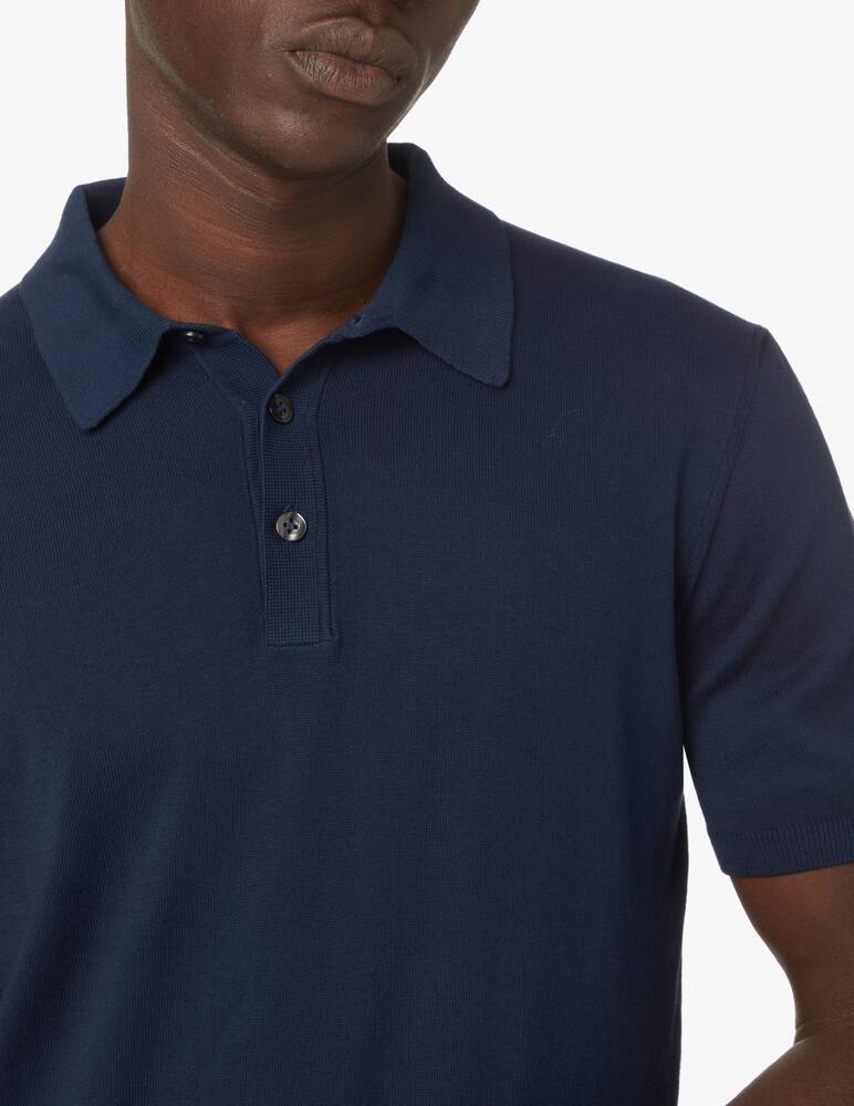 rinascente Pure Cashmere Polo manica corta in cotone - blu