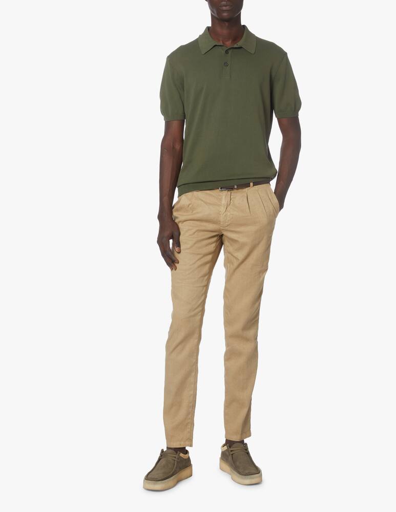 rinascente Pure Cashmere Polo manica corta in cotone - verde