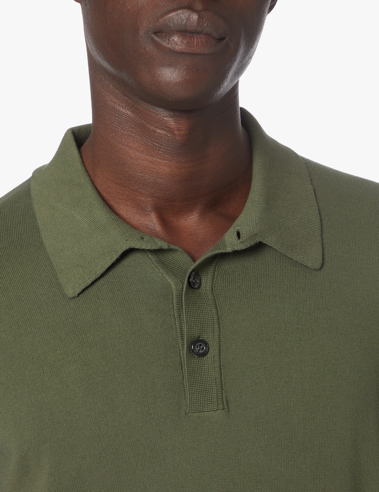 rinascente Pure Cashmere Polo manica corta in cotone - verde