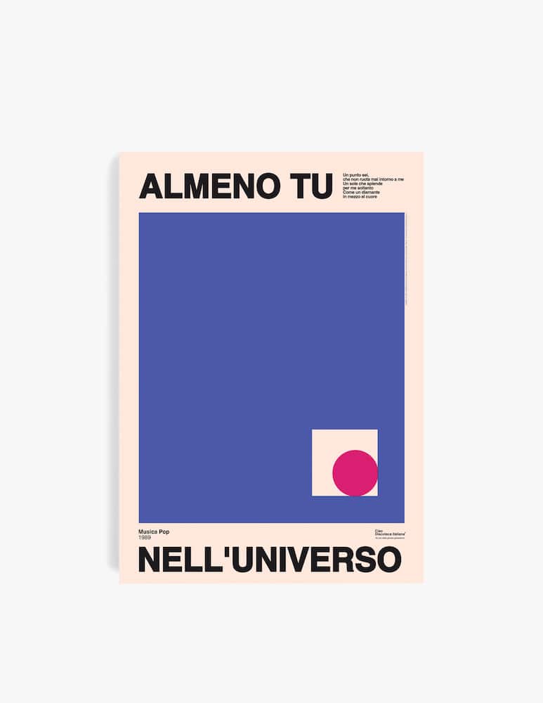 rinascente Ciao Discoteca Italiana Almeno Tu Nell'Universo Poster