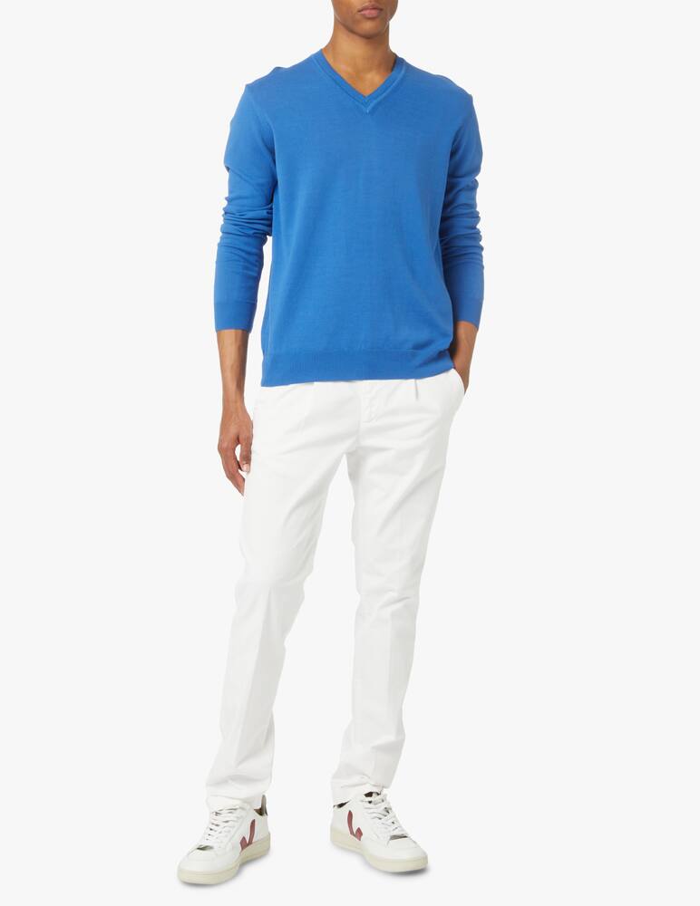 rinascente Rinascente Collection Maglia con scollo a v in cotone - blu