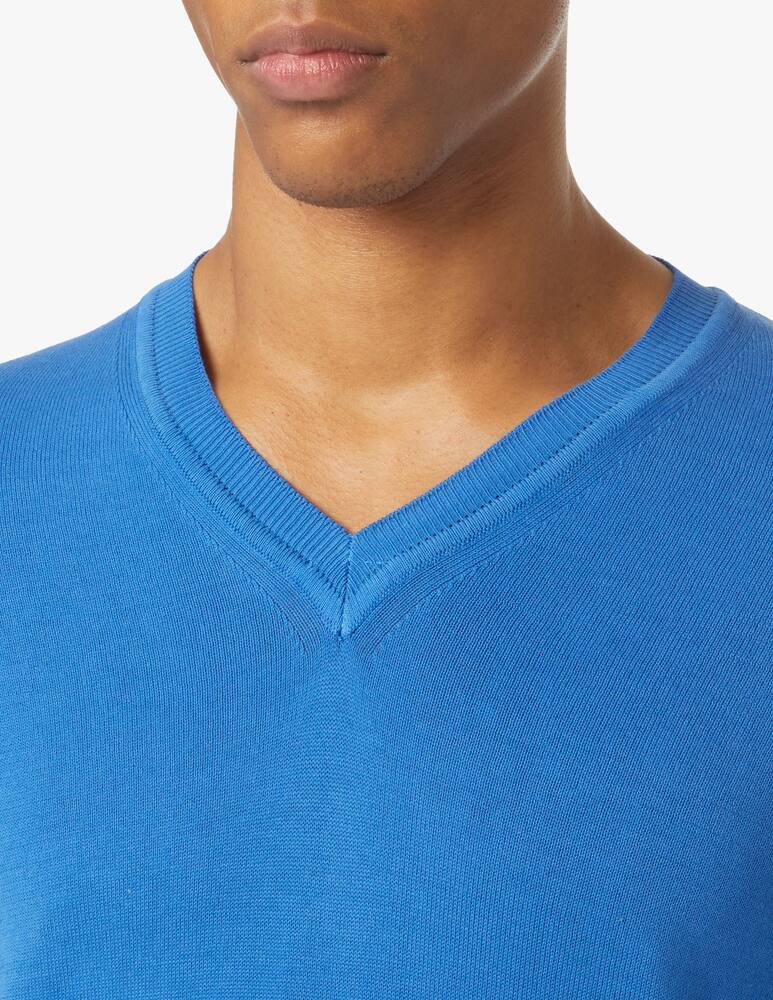 rinascente Rinascente Collection Maglia con scollo a v in cotone - blu