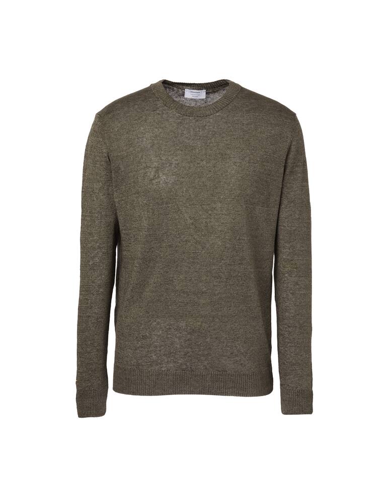 rinascente Rinascente Collection Crew-neck shaved in linen - green