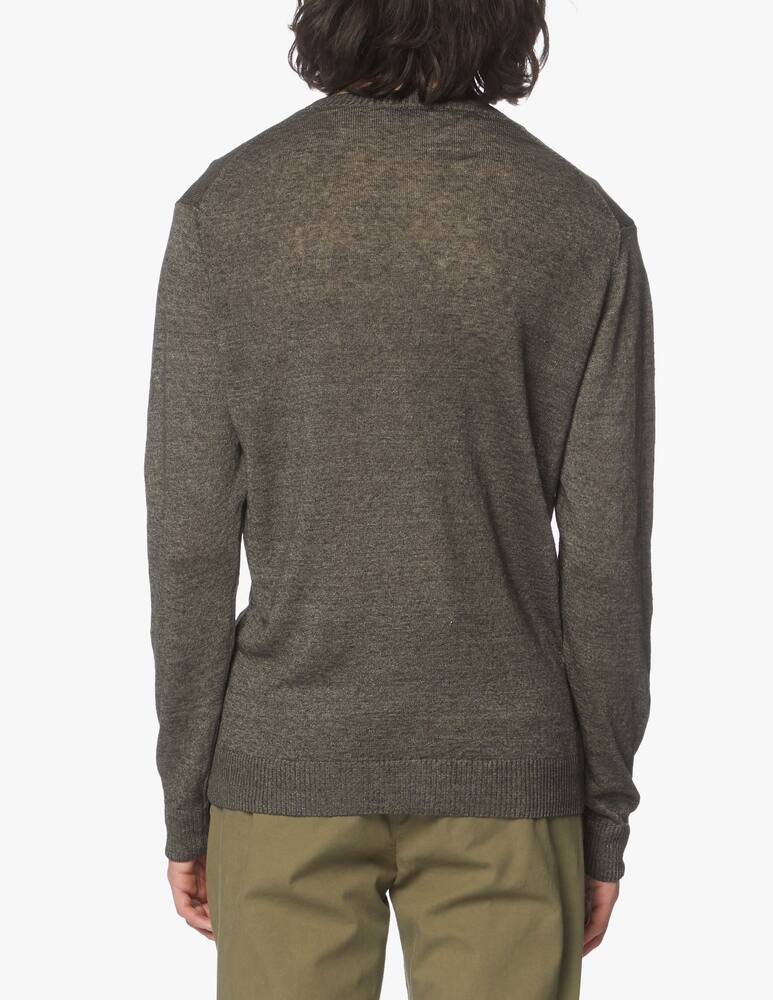 rinascente Rinascente Collection Crew-neck shaved in linen - green