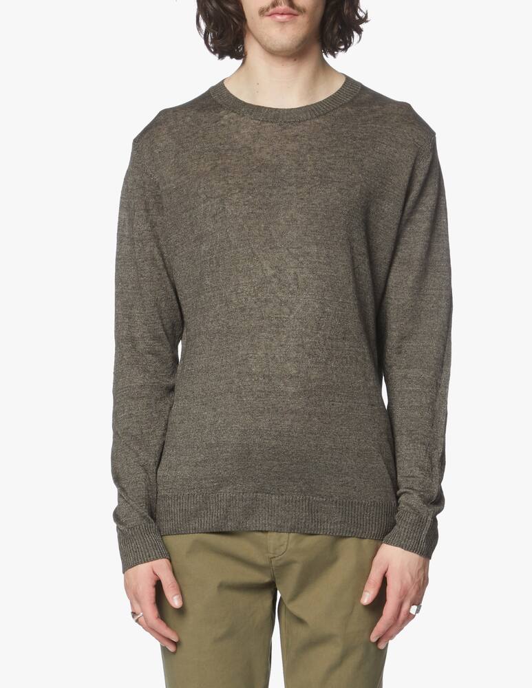 rinascente Rinascente Collection Crew-neck shaved in linen - green