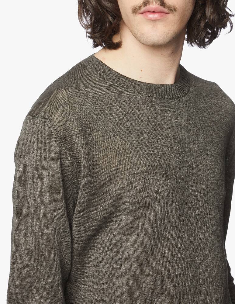 rinascente Rinascente Collection Crew-neck shaved in linen - green