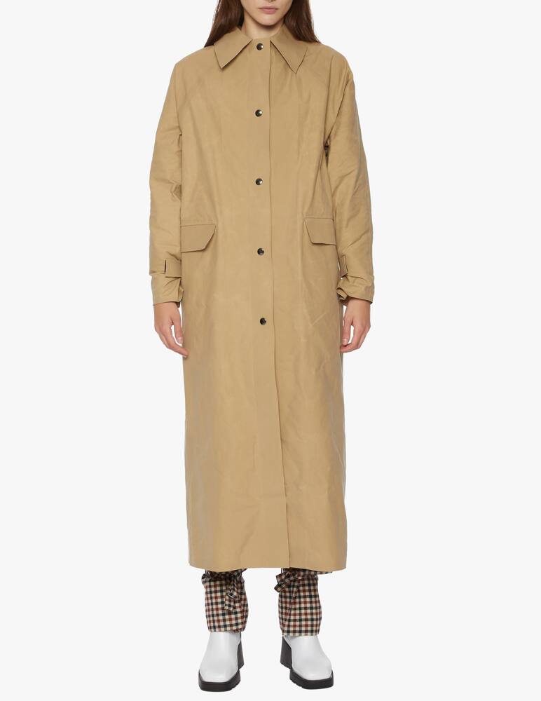 rinascente KASSL Editions Raglan wax coated long trench coat