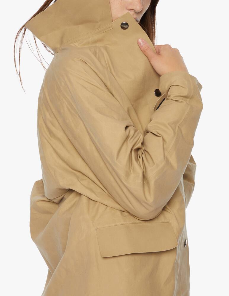 rinascente KASSL Editions Raglan wax coated long trench coat