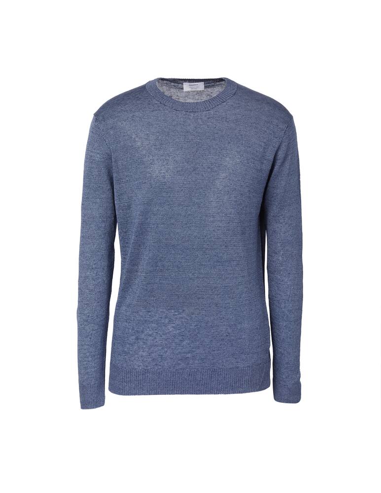 rinascente Rinascente Collection Crew-neck shaved in linen - blue