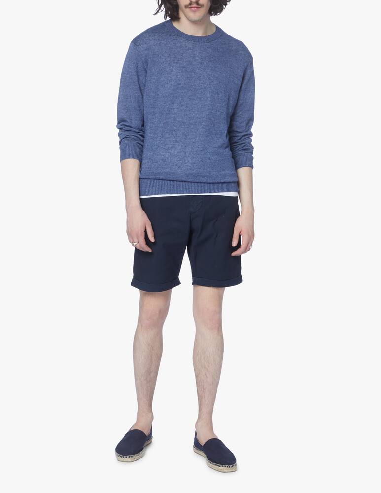 rinascente Rinascente Collection Crew-neck shaved in linen - blue