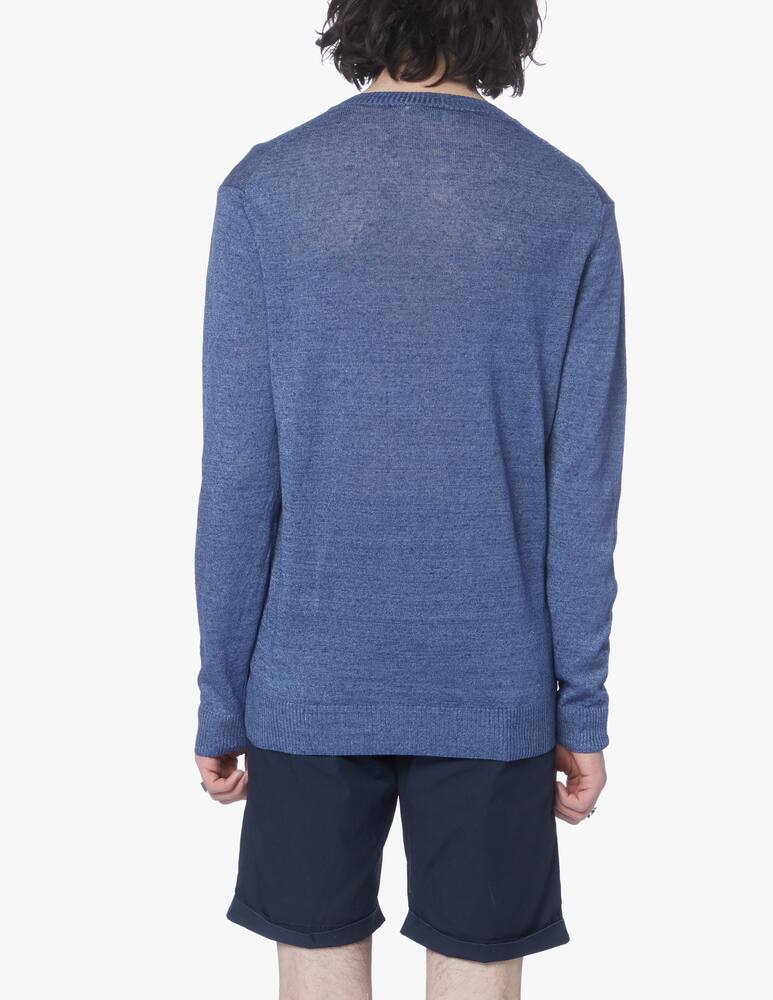 rinascente Rinascente Collection Crew-neck shaved in linen - blue