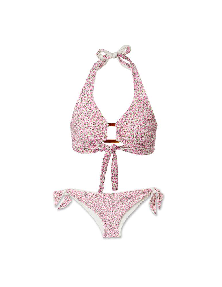 rinascente Delfina Set bikini bralette top con anello Gusty - rosa