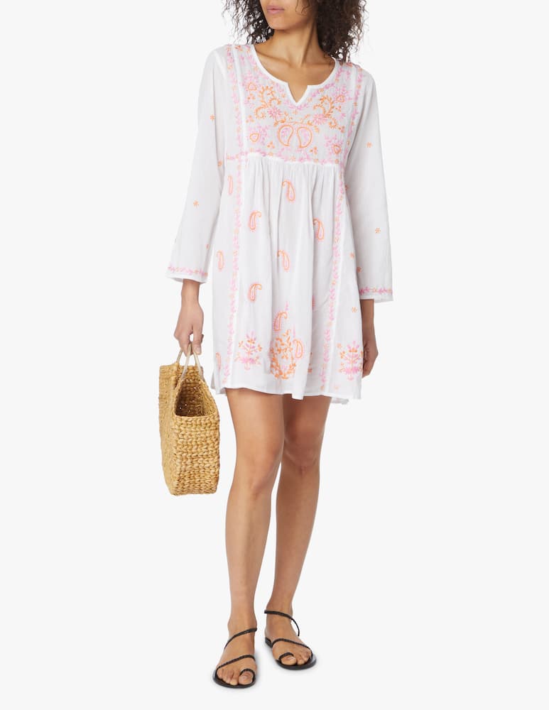 rinascente Delfina Copricostume caftano corto in cotone Katmandu - rosa