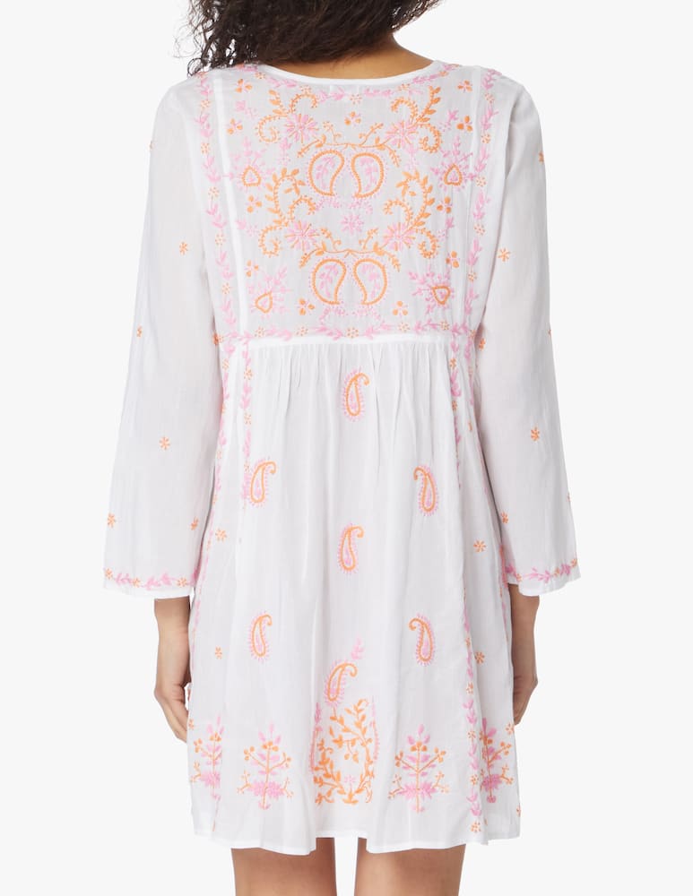 rinascente Delfina Copricostume caftano corto in cotone Katmandu - rosa