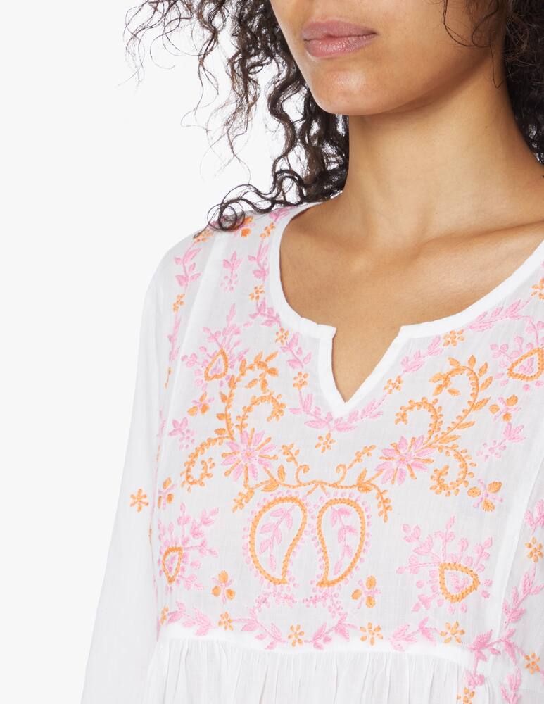 rinascente Delfina Copricostume caftano corto in cotone Katmandu - rosa