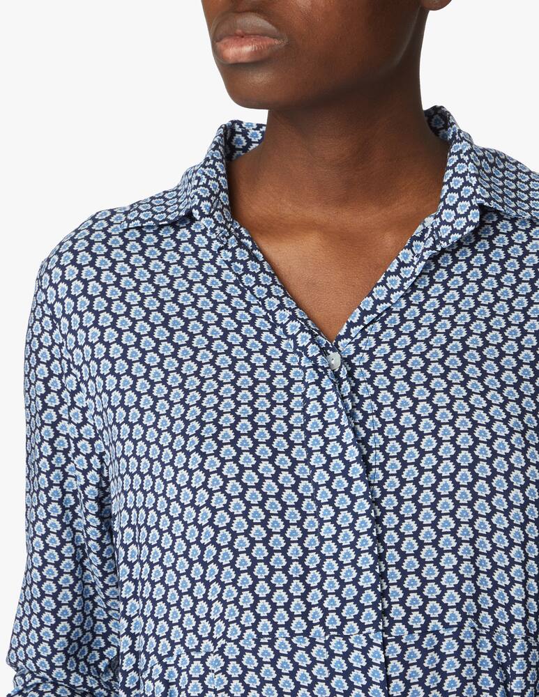 rinascente Delfina Copricostume chemisier lungo in cotone Livia - blu