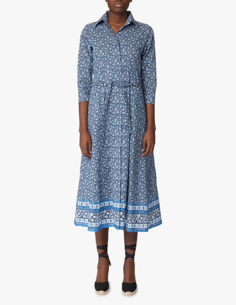 rinascente Delfina Copricostume chemisier lungo in cotone Livia - blu