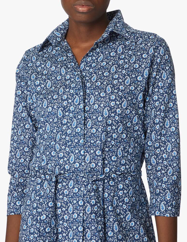 rinascente Delfina Copricostume chemisier lungo in cotone Livia - blu