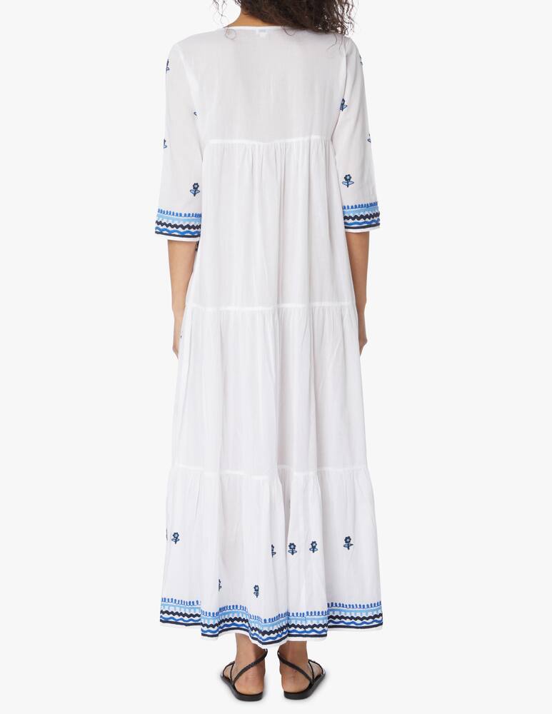 rinascente Delfina Copricostume caftano lungo in cotone Luna - bianco