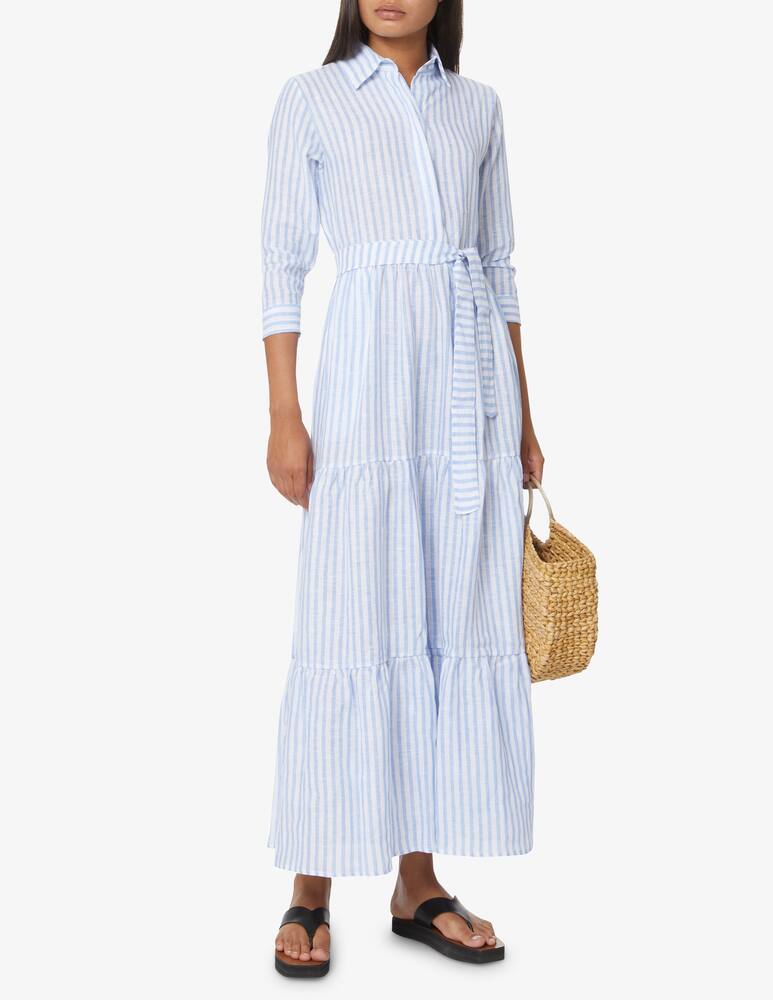 Delfina Vestito copricostume in lino Mira - azzurro - immagine 1 Delfina Vestito copricostume in lino Mira - azzurro - immagine 1