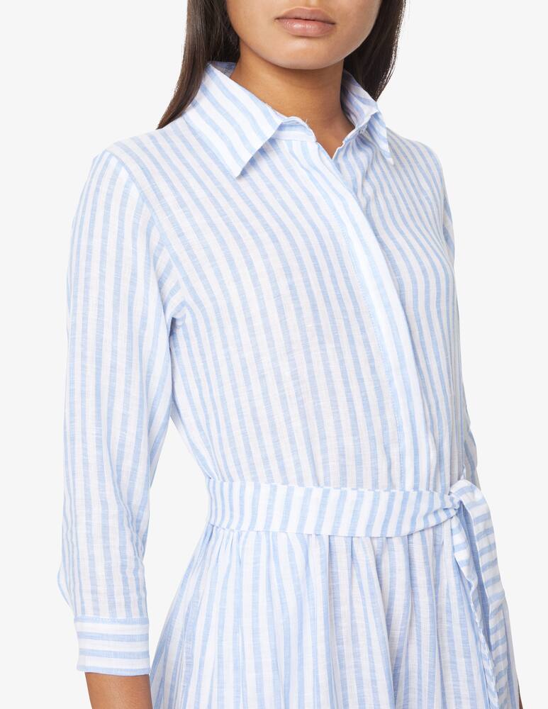 Delfina Vestito copricostume in lino Mira - azzurro - immagine 3 Delfina Vestito copricostume in lino Mira - azzurro - immagine 3