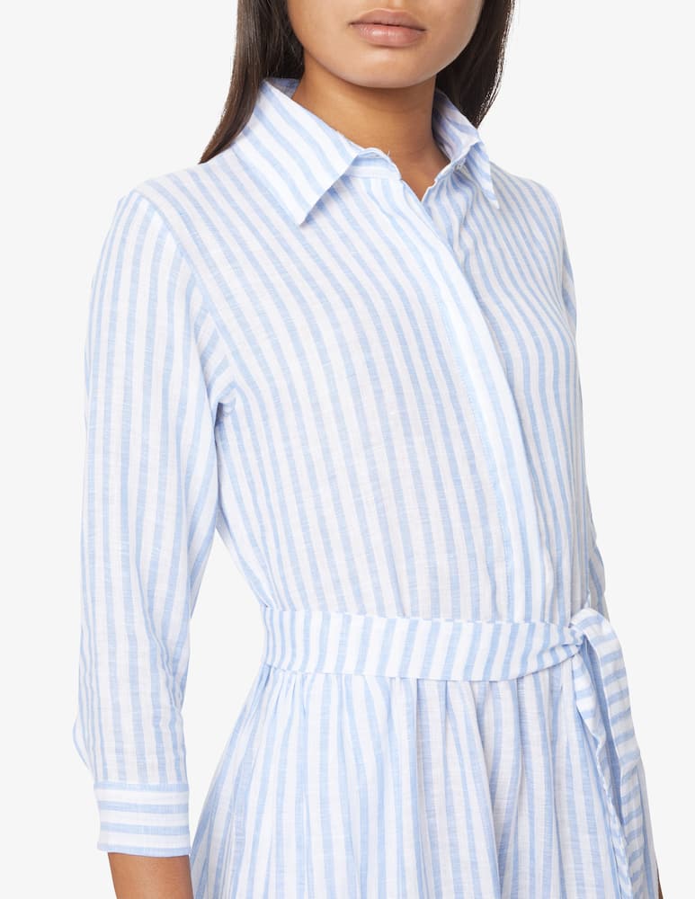 rinascente Delfina Vestito copricostume in lino Mira - azzurro