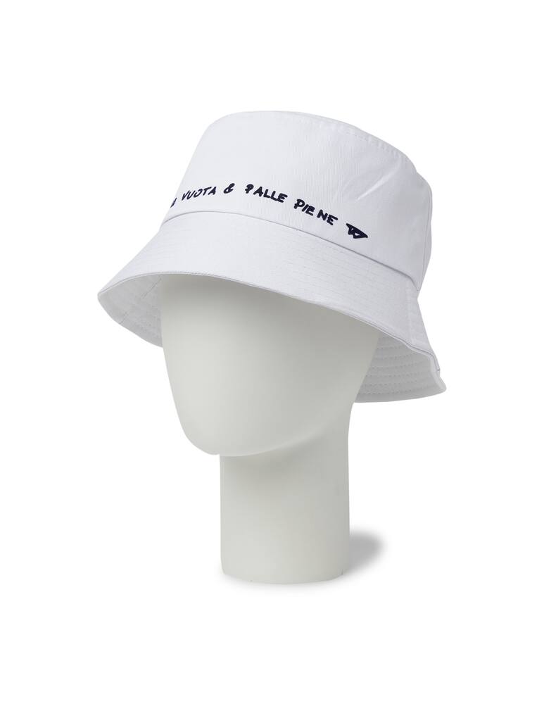 rinascente Linea Daria Cappello bucket 'testa vuota & palle piene' - bianco