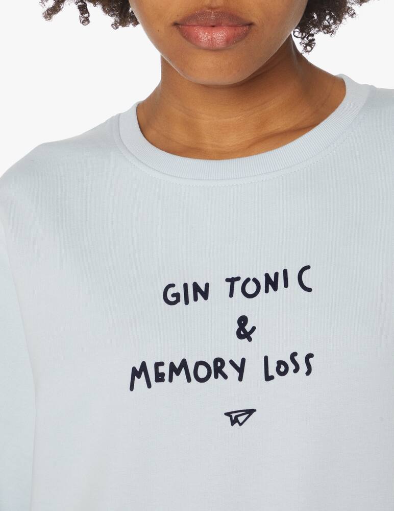 rinascente Linea Daria Felpa Gin tonic & memory loss - azzurro