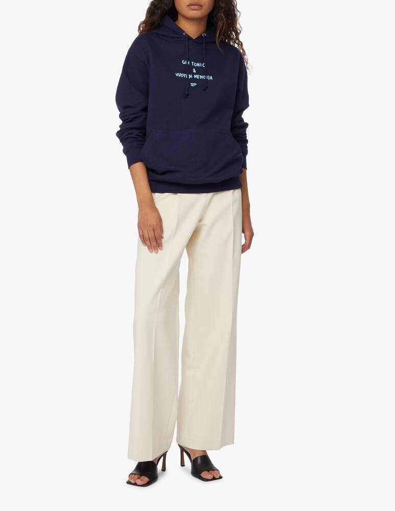 rinascente Linea Daria Felpa con cappuccio Gin tonic & vuoti di memoria - blu