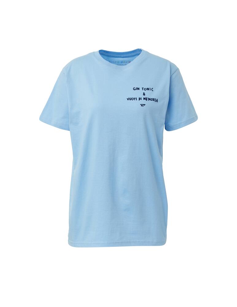 rinascente Linea Daria T-shirt Gin tonic & vuoti di memoria - light blue