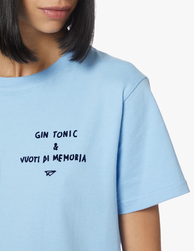 Linea Daria T-shirt Gin tonic & vuoti di memoria - azzurro - immagine 4