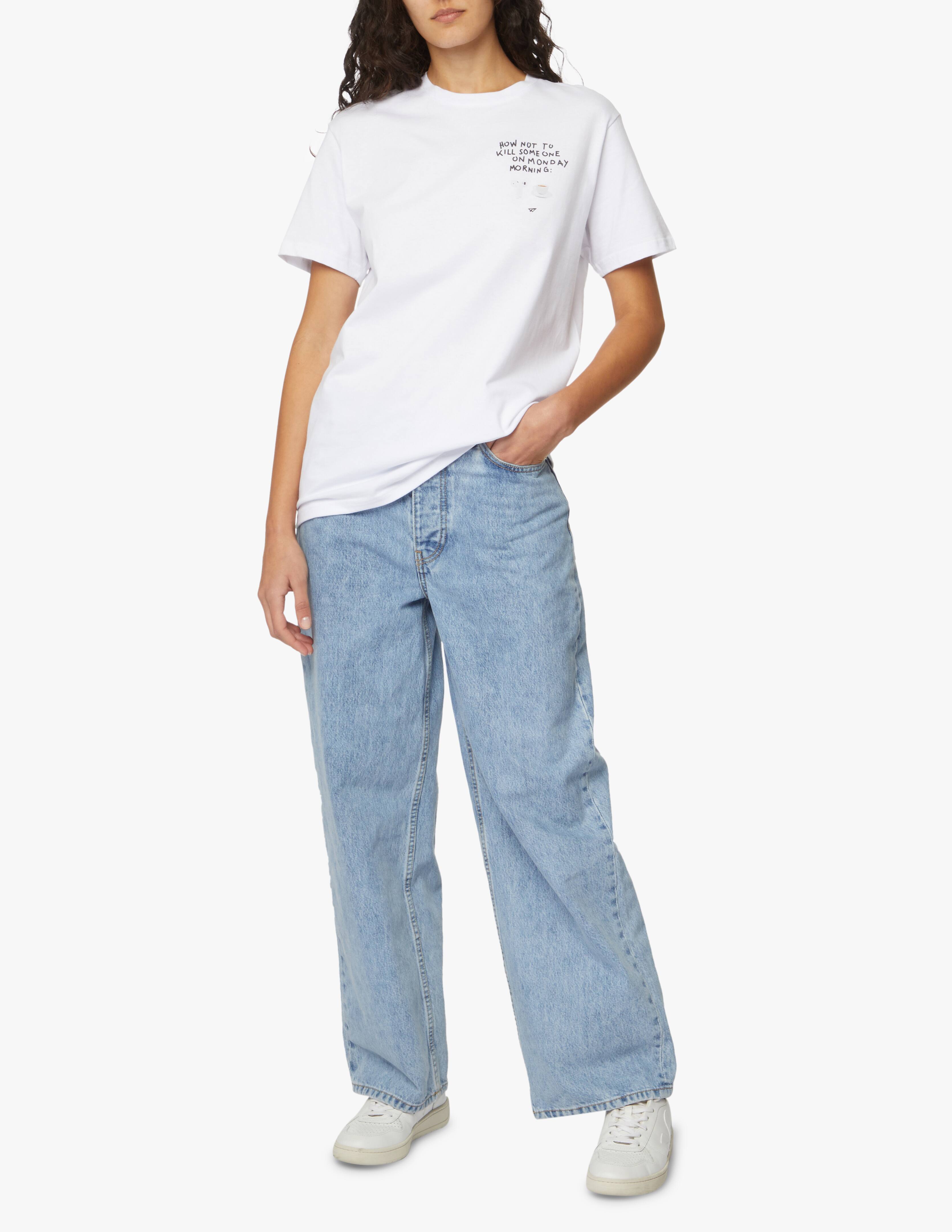 DESIGN - Mom jeans a vita alta vestibilità comoda lavaggio scuro