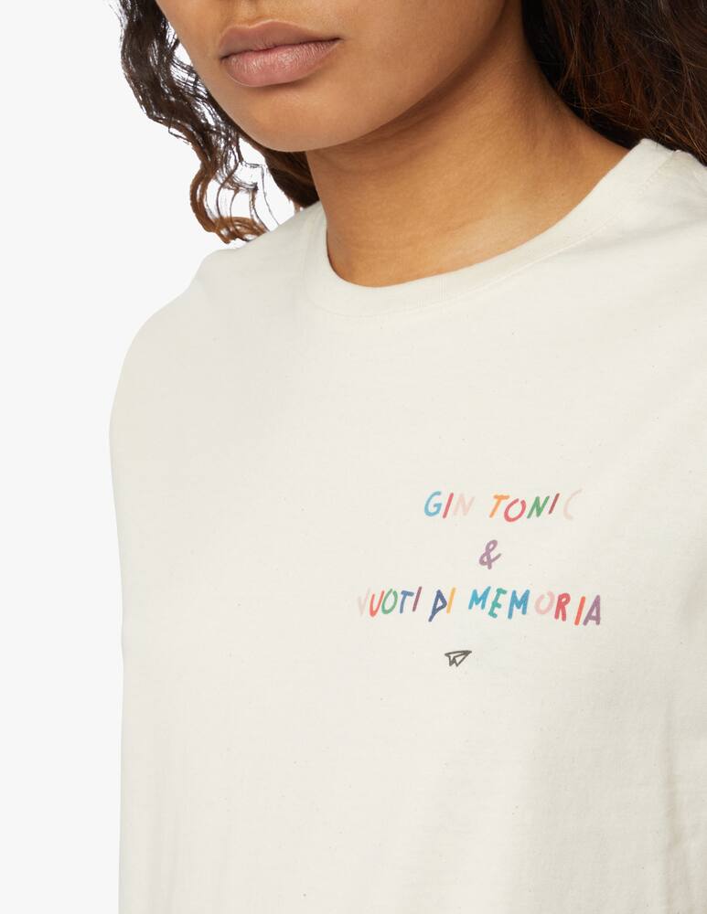 rinascente Linea Daria T-shirt Gin tonic & vuoti di memoria - beige