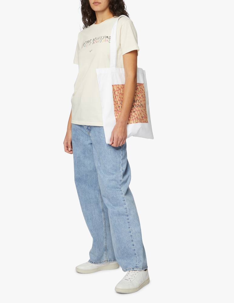 rinascente Linea Daria T-shirt Sarebbe bellissimo se fosse bellissimo - beige