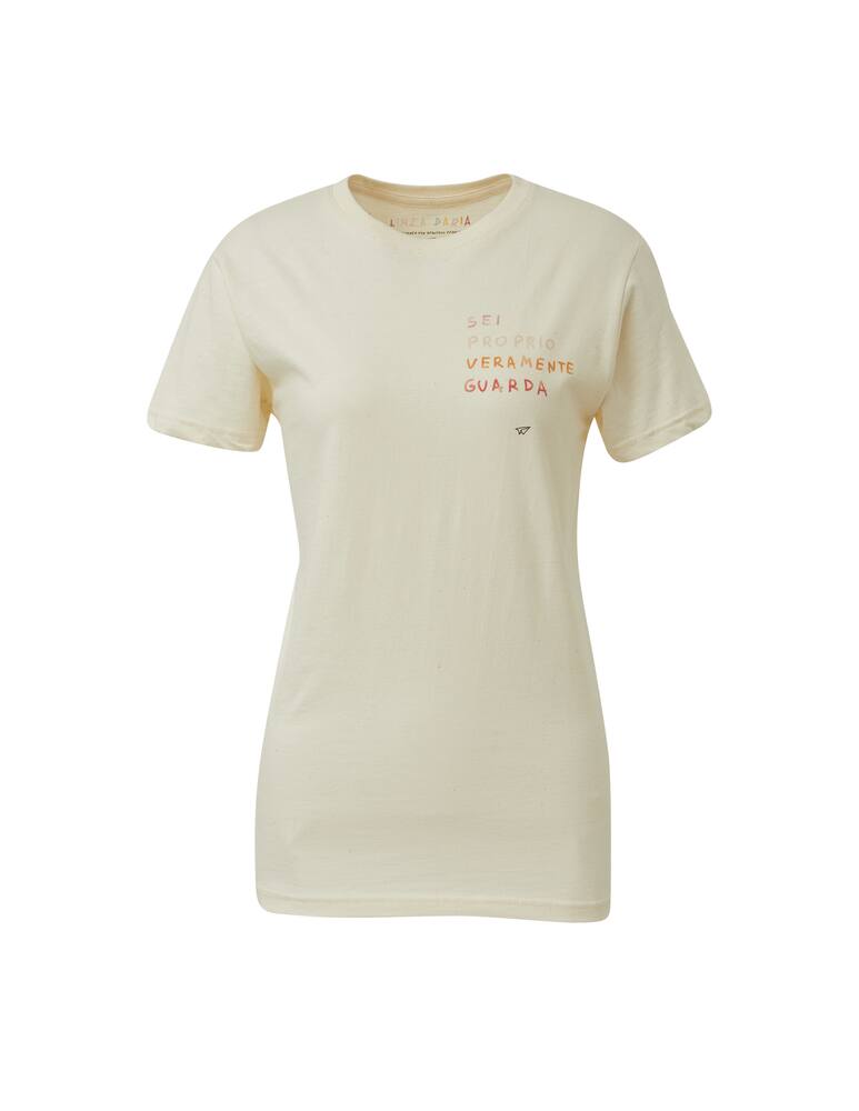 rinascente Linea Daria T-shirt Sei proprio veramente guarda - beige