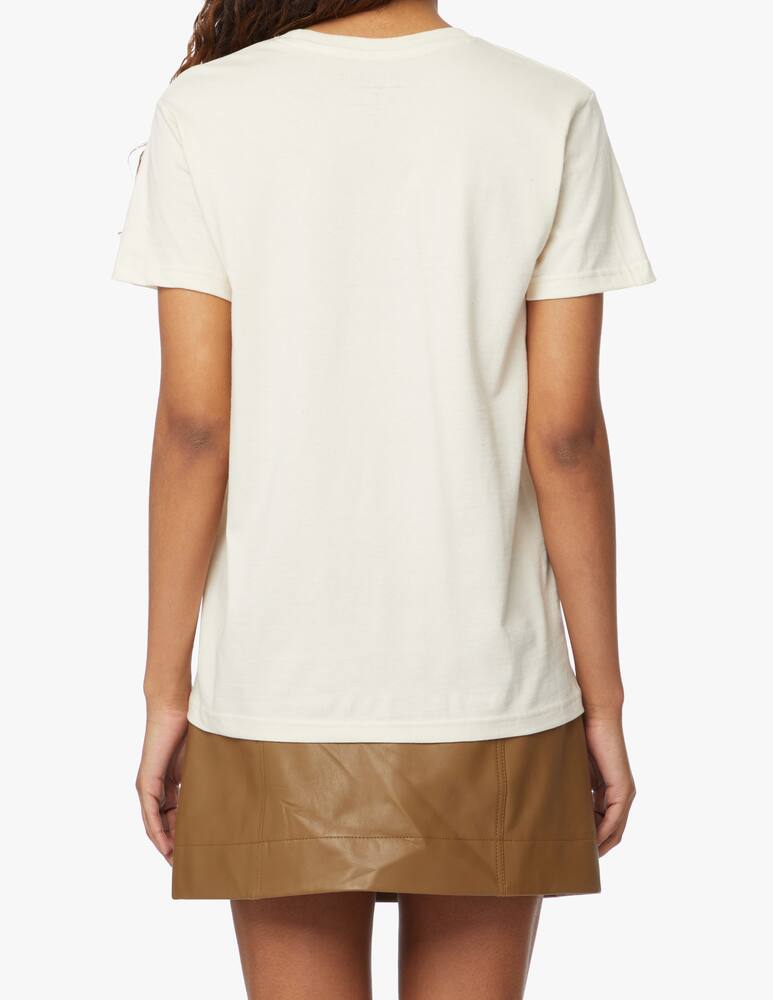 Linea Daria T-shirt Vino rosso & notti in bianco - beige - picture 3 Linea Daria T-shirt Vino rosso & notti in bianco - beige - picture 3