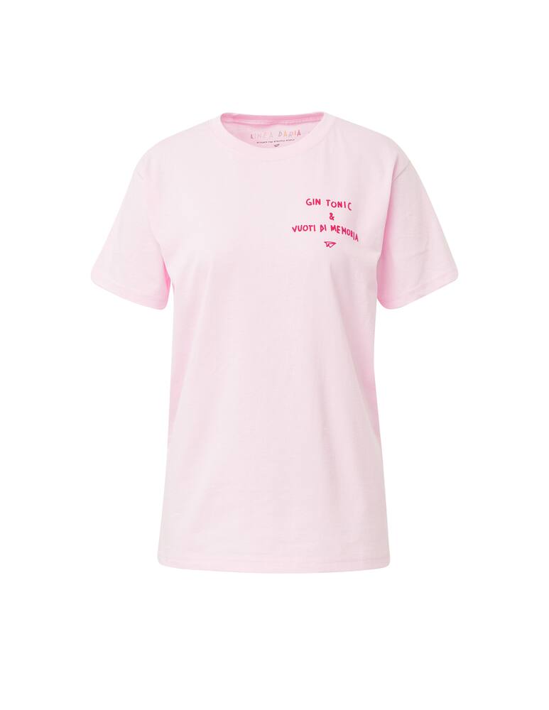 rinascente Linea Daria T-shirt Gin tonic & vuoti di memoria - pink