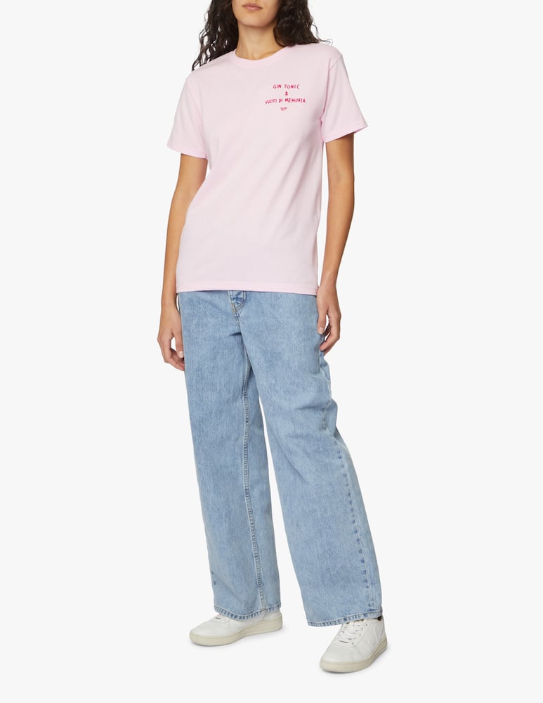 rinascente Linea Daria T-shirt Gin tonic & vuoti di memoria - pink