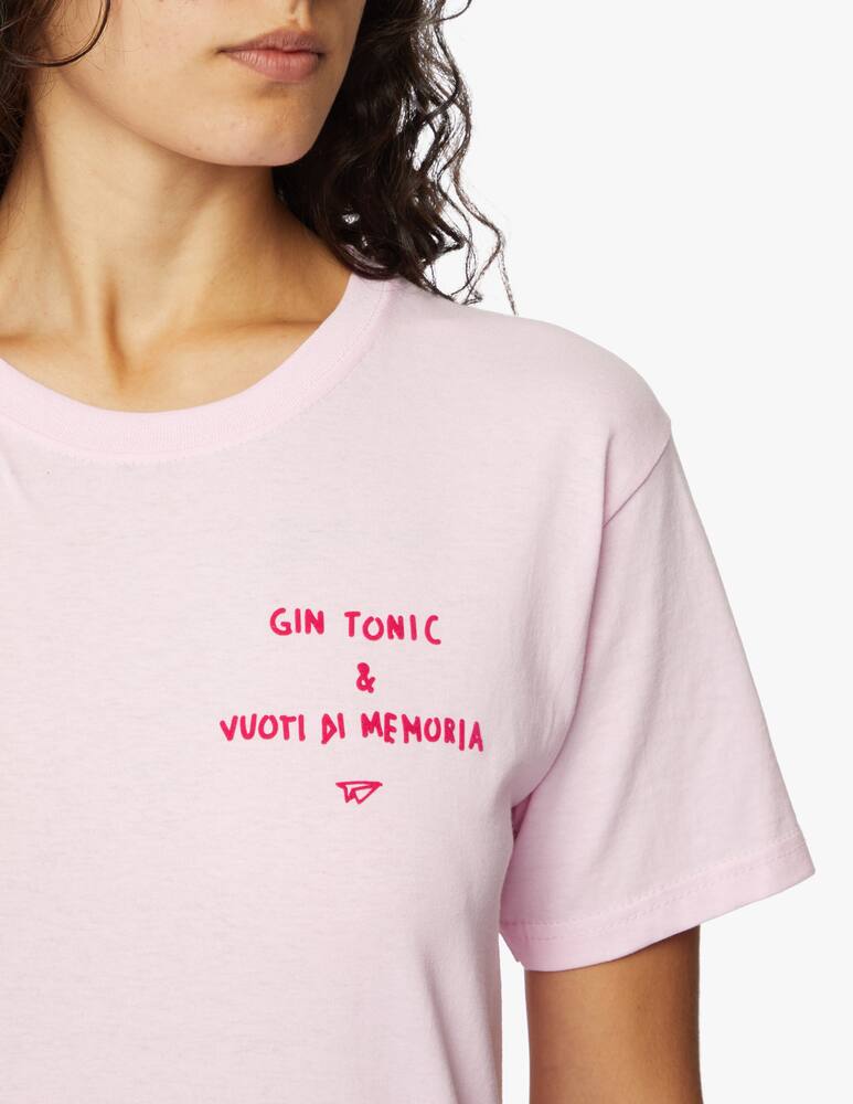 rinascente Linea Daria T-shirt Gin tonic & vuoti di memoria - pink