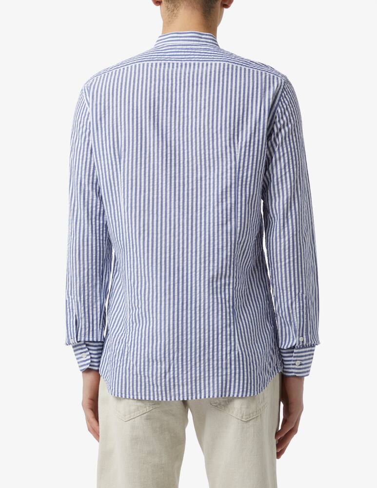 Sartoria Italiana Shirt modern seersucker guru striped - picture 3 Sartoria Italiana Shirt modern seersucker guru striped - picture 3