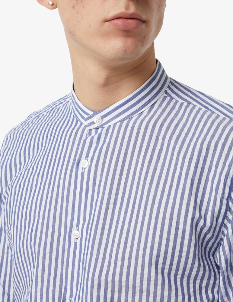 Sartoria Italiana Shirt modern seersucker guru striped - picture 4 Sartoria Italiana Shirt modern seersucker guru striped - picture 4