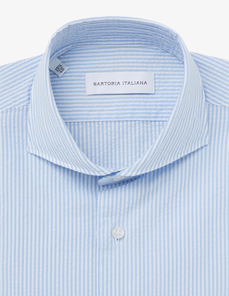 rinascente Sartoria Italiana Camicia modern seersucker rigata